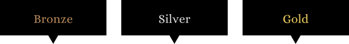 Bronze Silver Gold